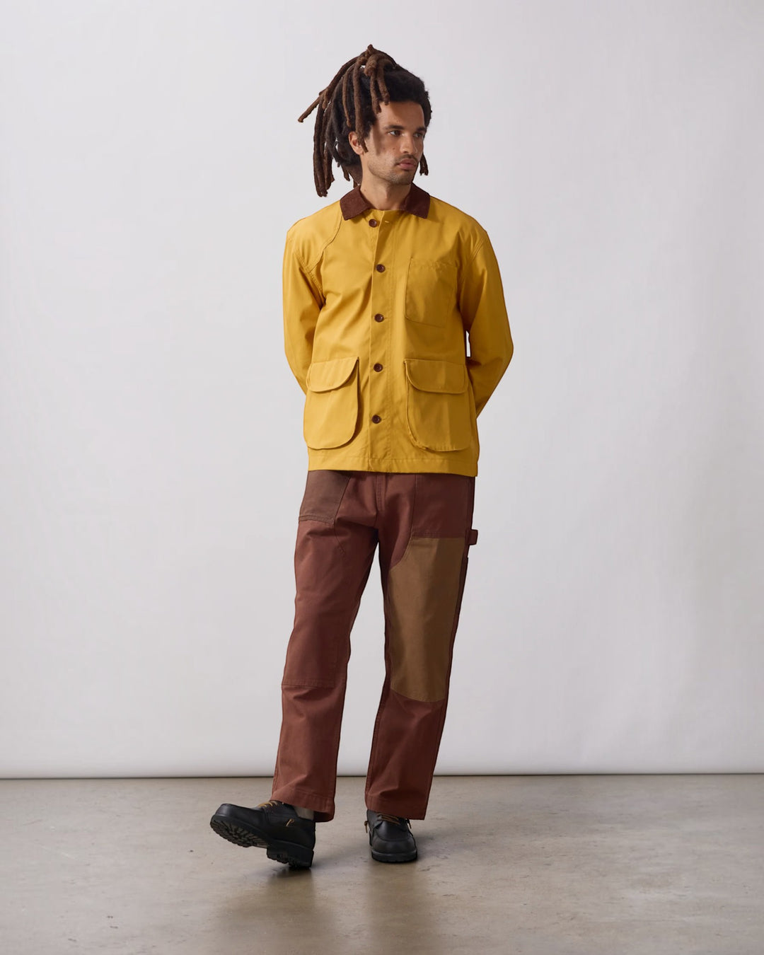 Waxed Barn Coat Ochre