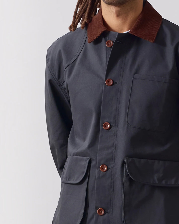Waxed Barn Coat Black