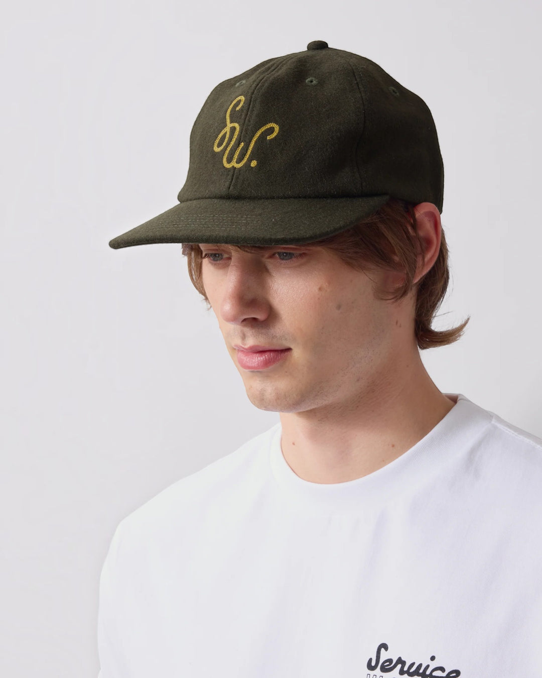 Monogram Cap Dark Moss