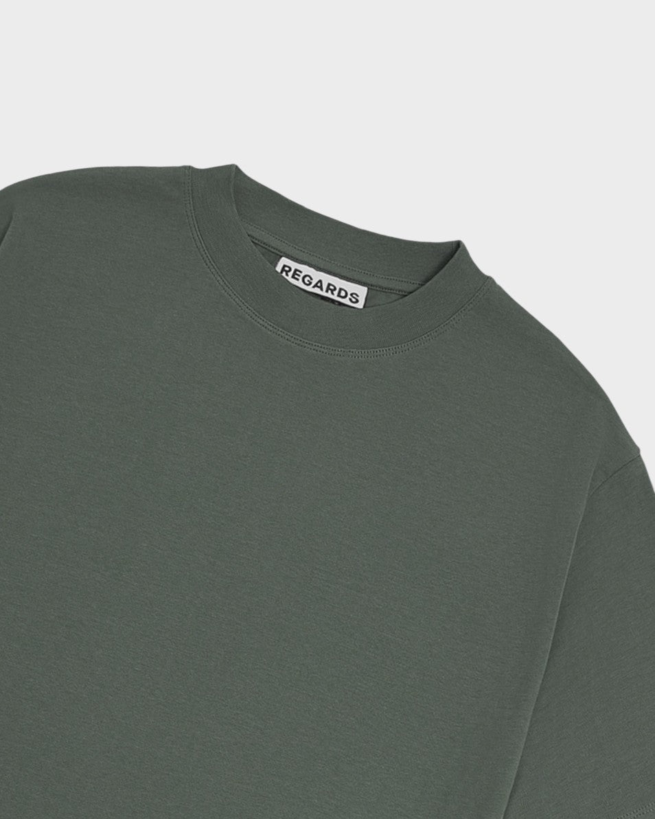 Relaxed Tee Blank Ash Olive