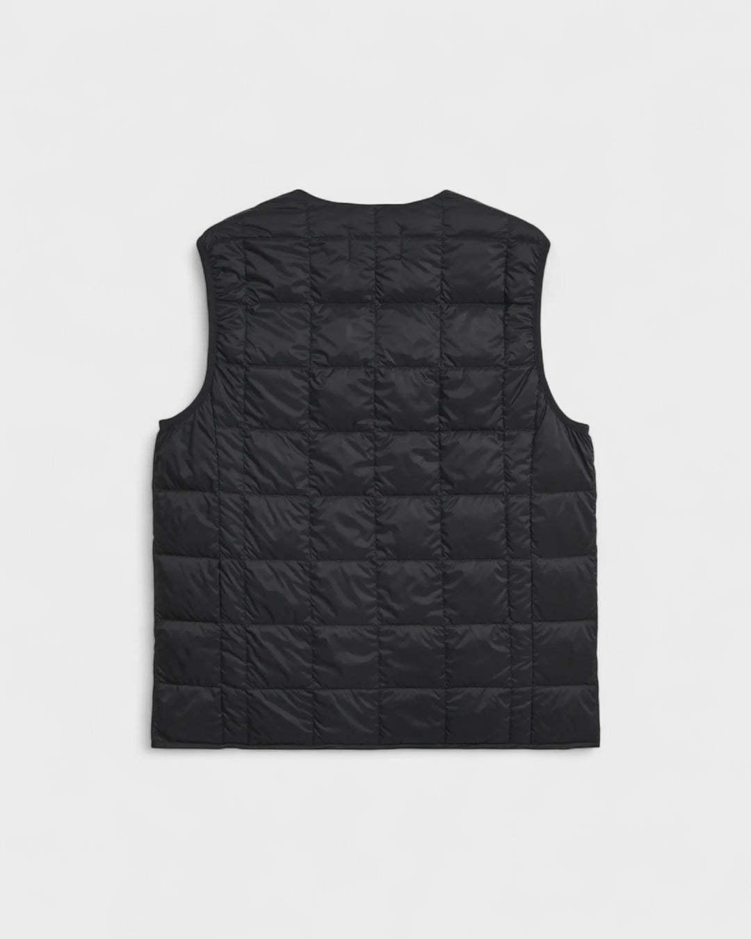 V-Neck Button Down Vest Black
