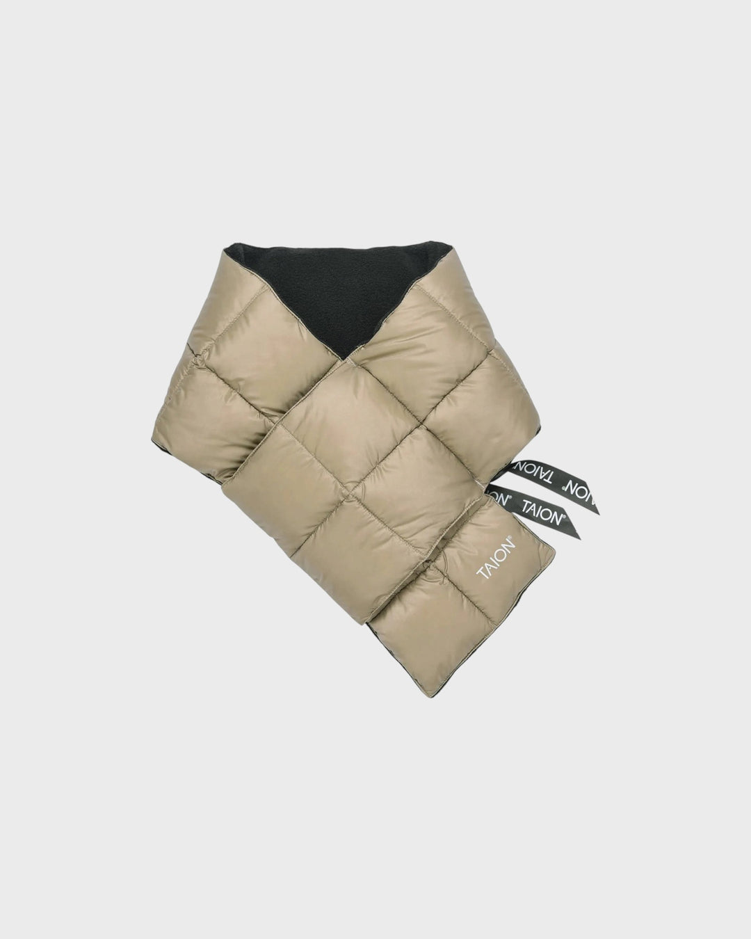 Taion Basic Down Scarf Khaki, écharpe à plat