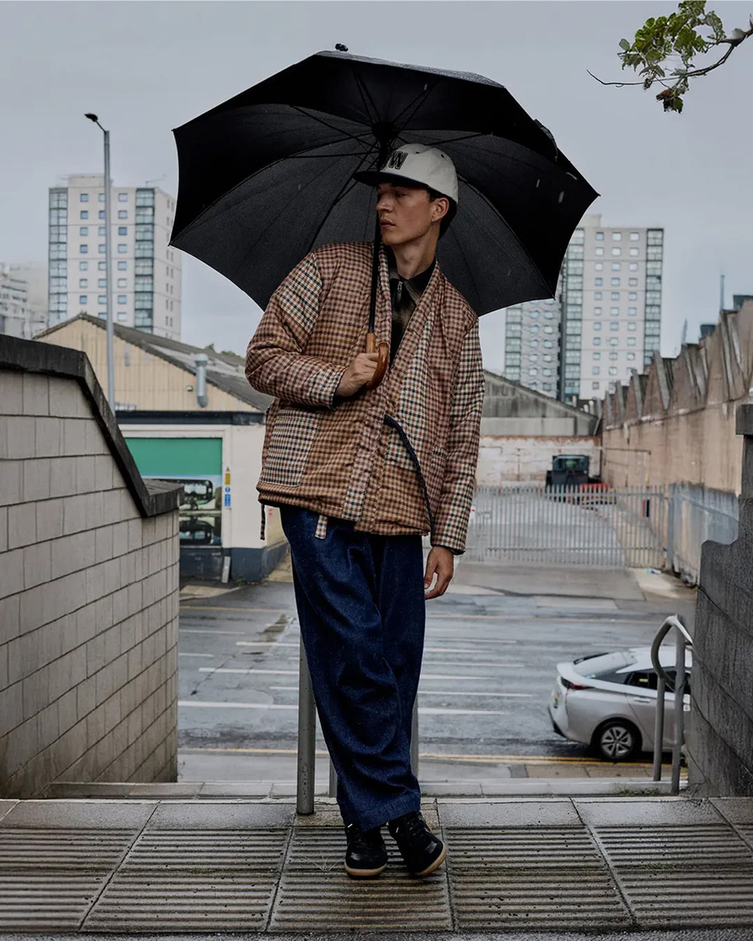 TAION x Universal Works Reversible Kimono Jacket Black