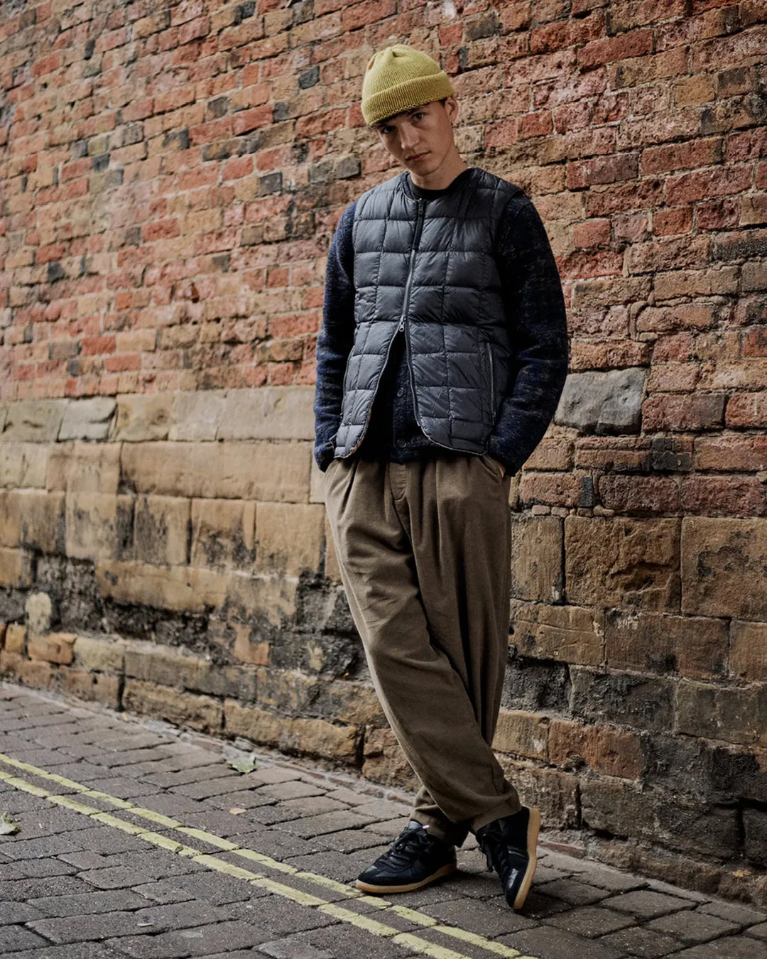 TAION x Universal Works Reversible Zip Down Vest Black