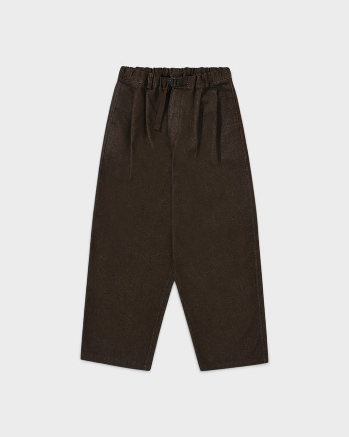 Two Tuck Wide Denim Pants Brown