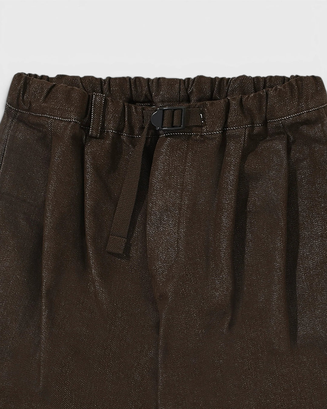 Two Tuck Wide Denim Pants Brown
