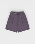 Two Tuck Wide Half Pants Purple