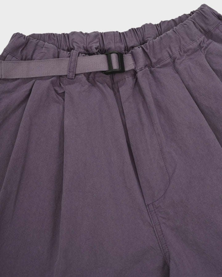 Two Tuck Wide Half Pants Purple