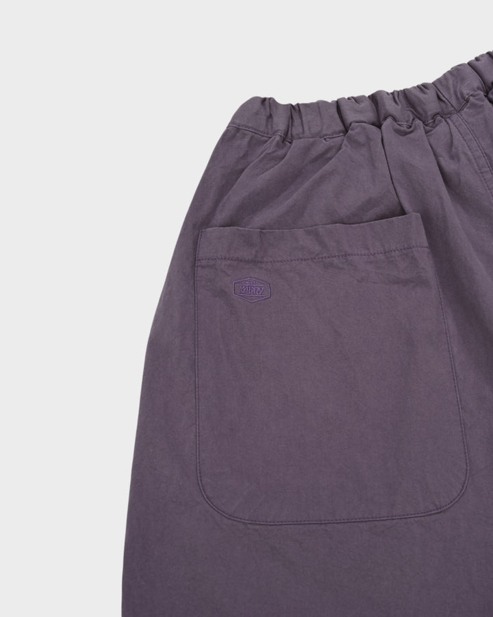 Two Tuck Wide Half Pants Purple
