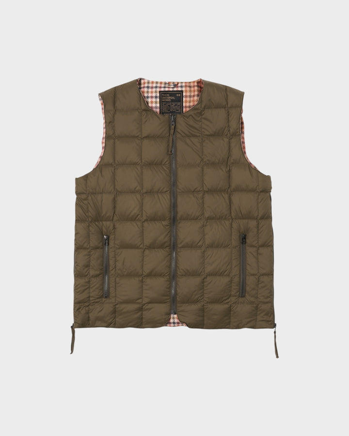 TAION x Universal Works Reversible Zip Down Vest Dark Olive