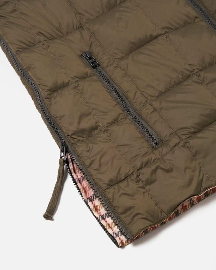 TAION x Universal Works Reversible Zip Down Vest Dark Olive