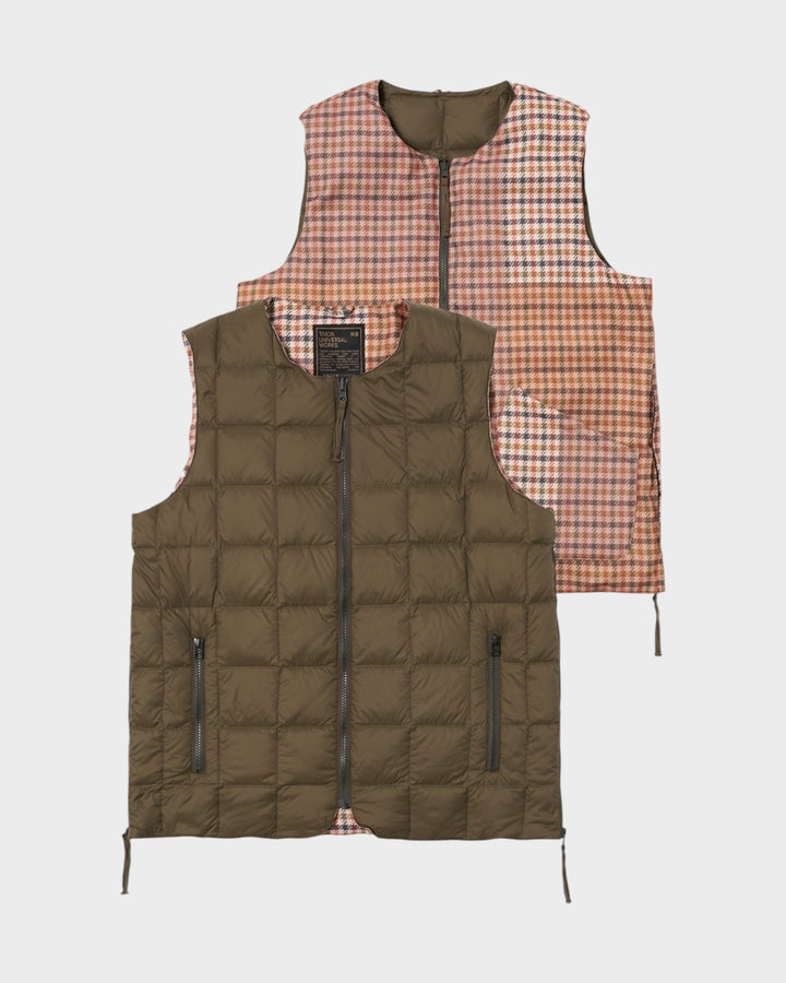 TAION x Universal Works Reversible Zip Down Vest Dark Olive