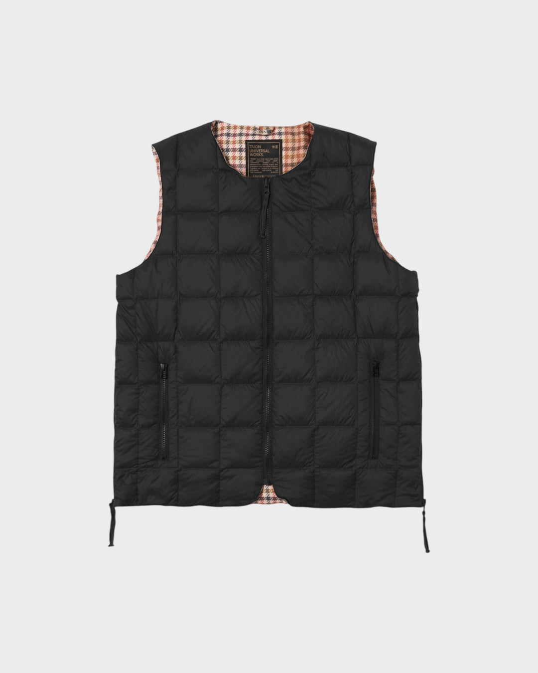 TAION x Universal Works Reversible Zip Down Vest Black
