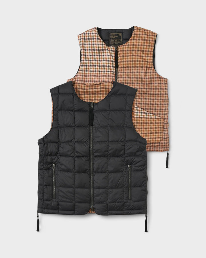 TAION x Universal Works Reversible Zip Down Vest Black