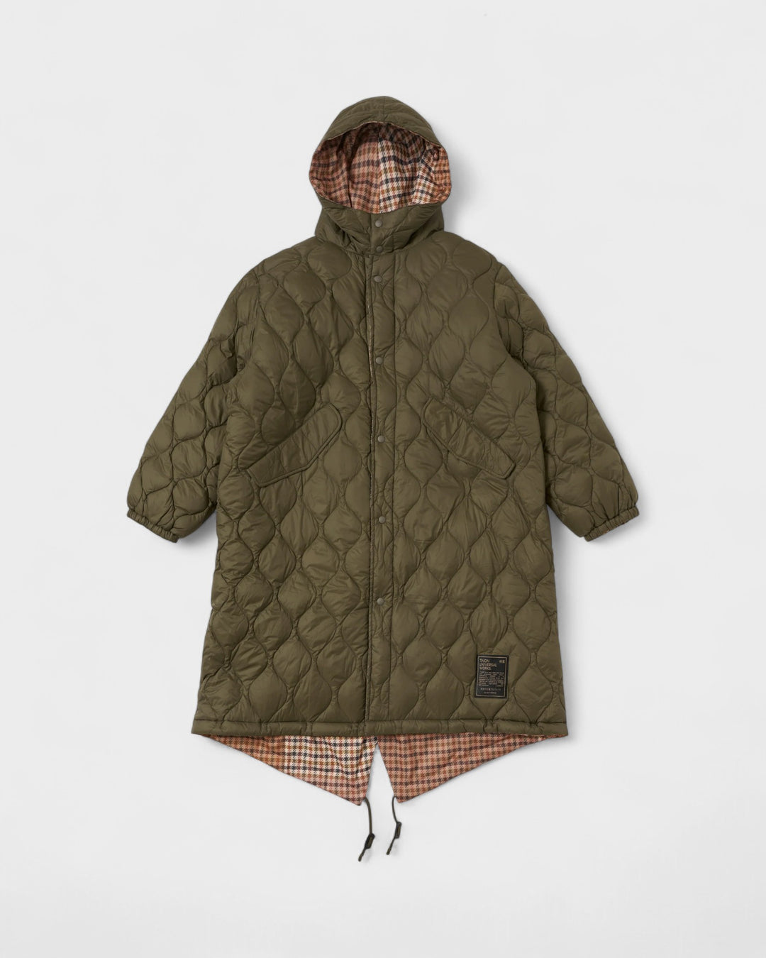 TAION x Universal Works Reversible Long Down Parka Dark Olive