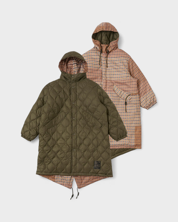TAION x Universal Works Reversible Long Down Parka Dark Olive