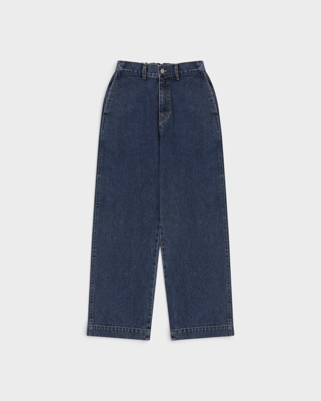 Washed Loose Denim Mid Blue