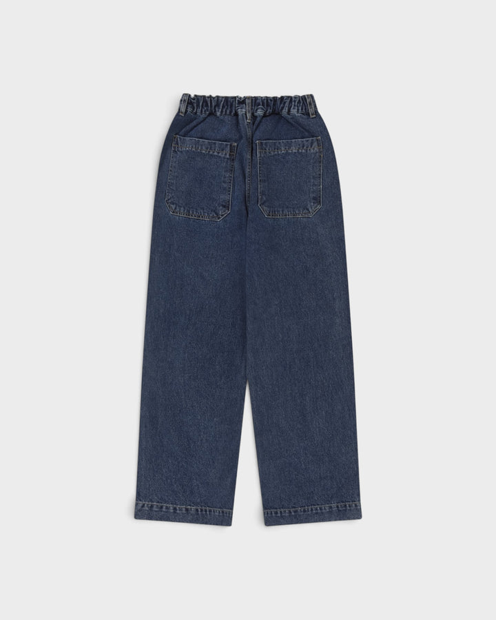 Washed Loose Denim Mid Blue
