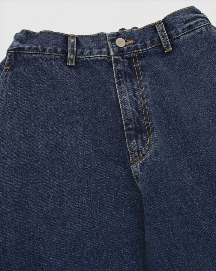 Washed Loose Denim Mid Blue