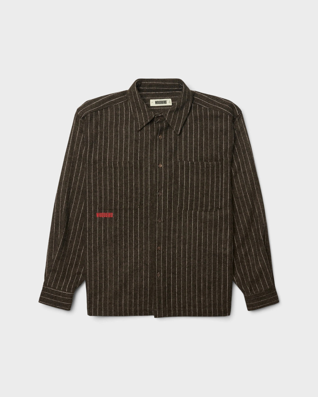 WBBuzo Herringbone Shirt Dark Olive – vue 1