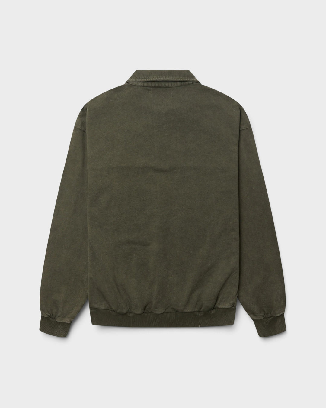 WBLoke Washed Zip Polo Dark Olive – vue 6