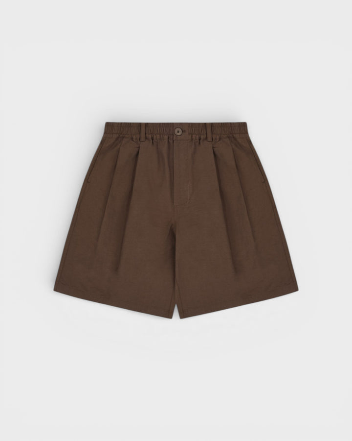 Wide CN Half Pants Brown