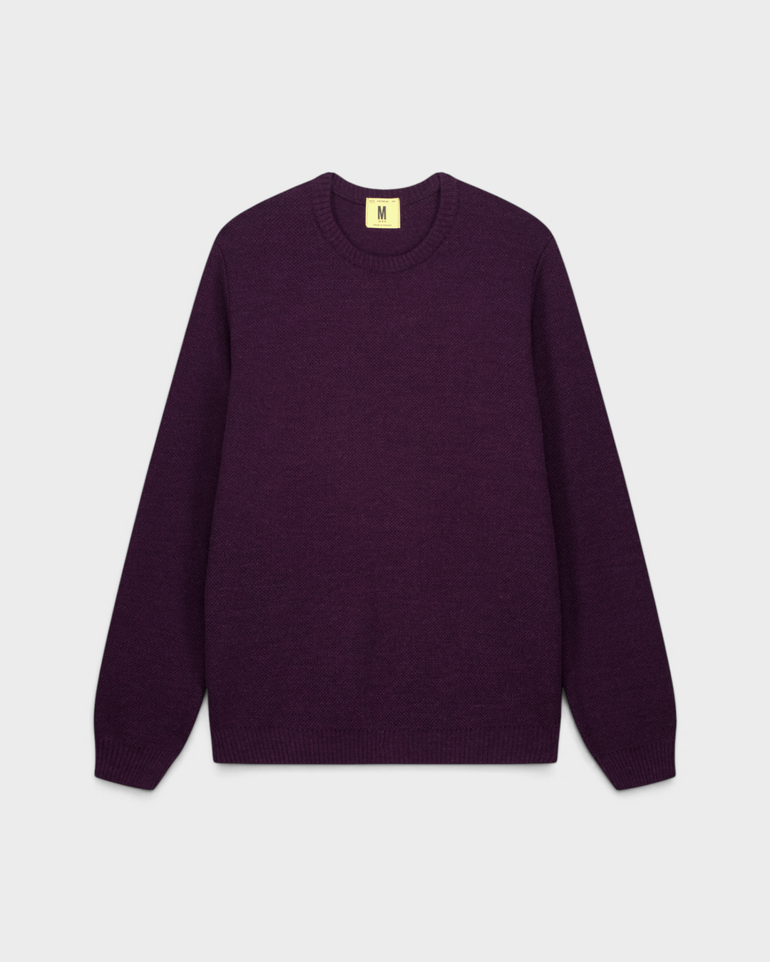 Pull Youri Col Rond Prune - vue de face