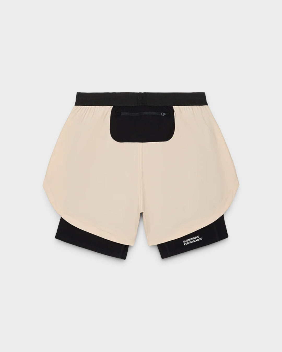 ACT Running ShellLight Short 2en1 Beige — vue de dos
