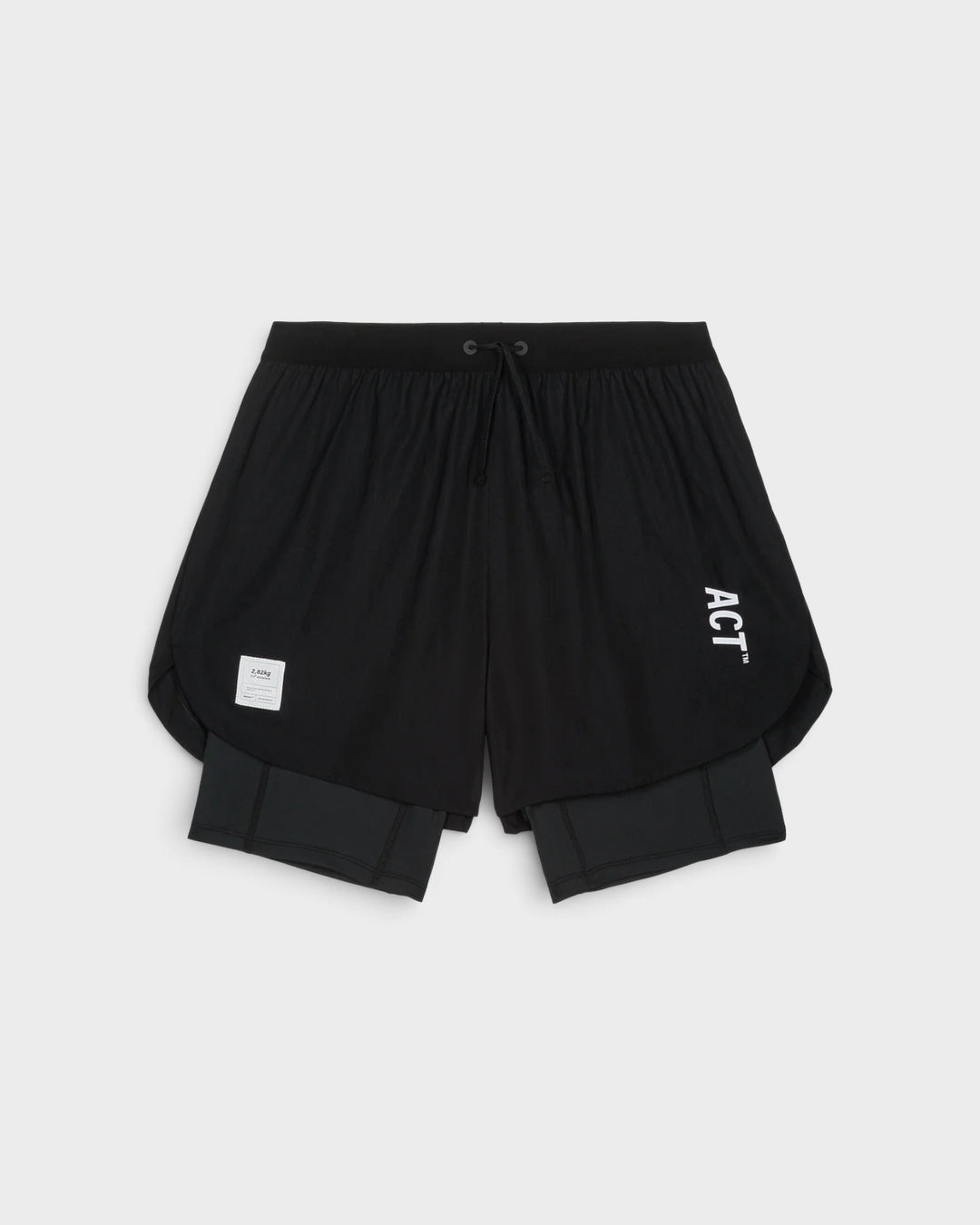 ACT Running ShellLight Short 2en1 Noir — vue de face