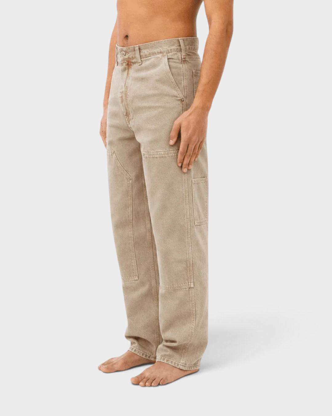 Pantalon DN Charpentier ample Grès Ateliers de Nîmes détail de face
