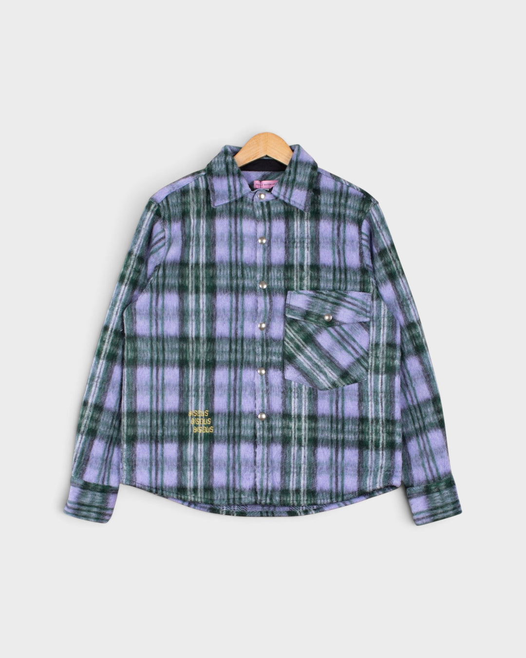 Bisous Garage Flannel Shirt Purple - vue de face