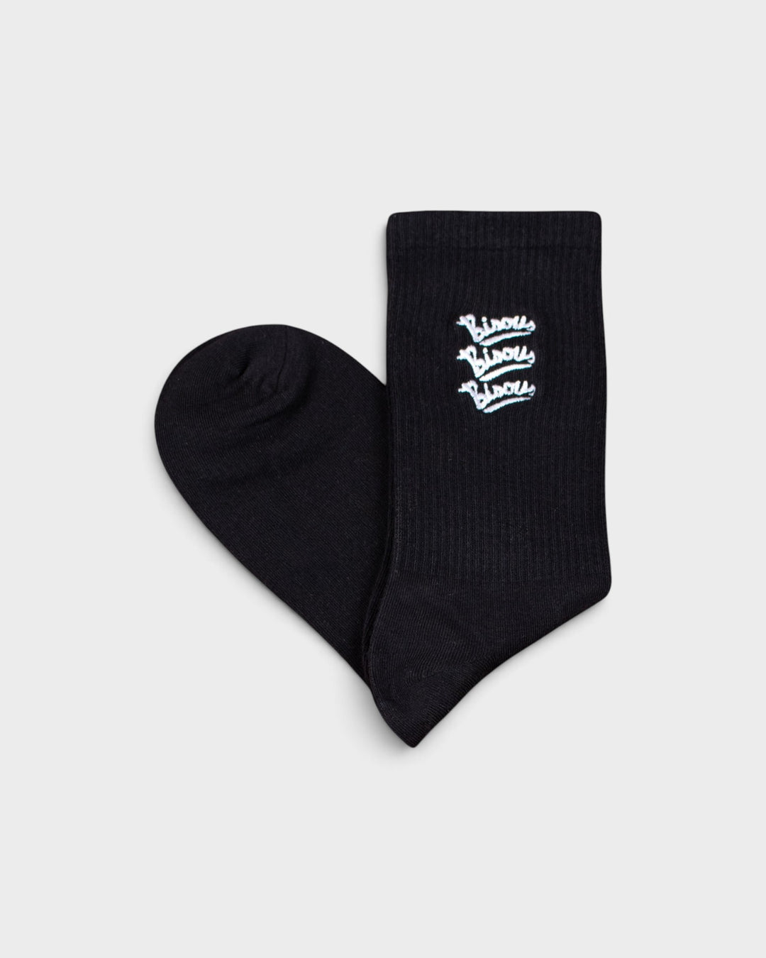 Bisous Socks Gianni Embroidery Black