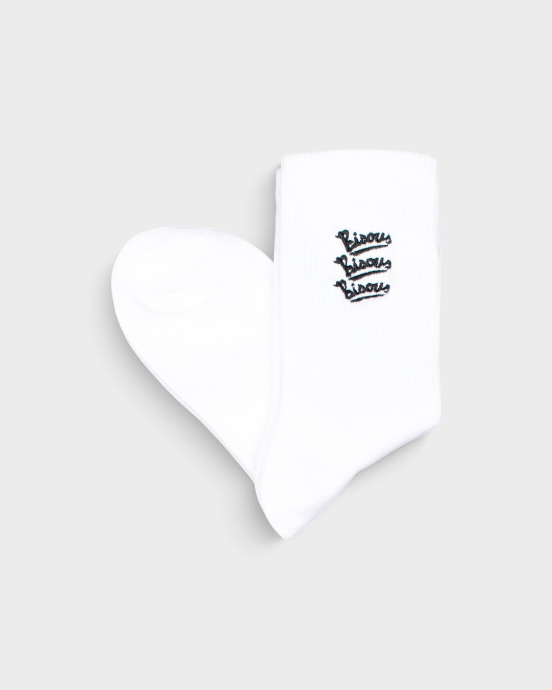 Bisous Socks Gianni Embroidery White