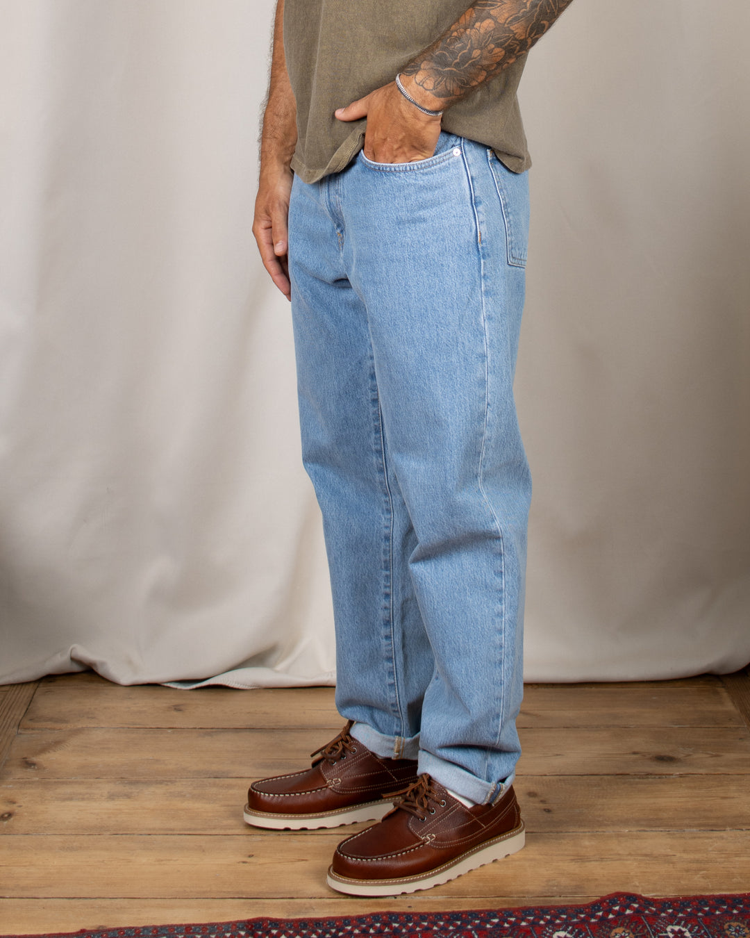 Cosmos Pant Blue Heavy Bleach Wash