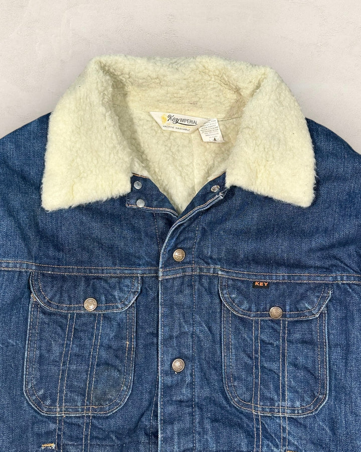 Denim Sherpa Jacket Vintage USA - Size M/L