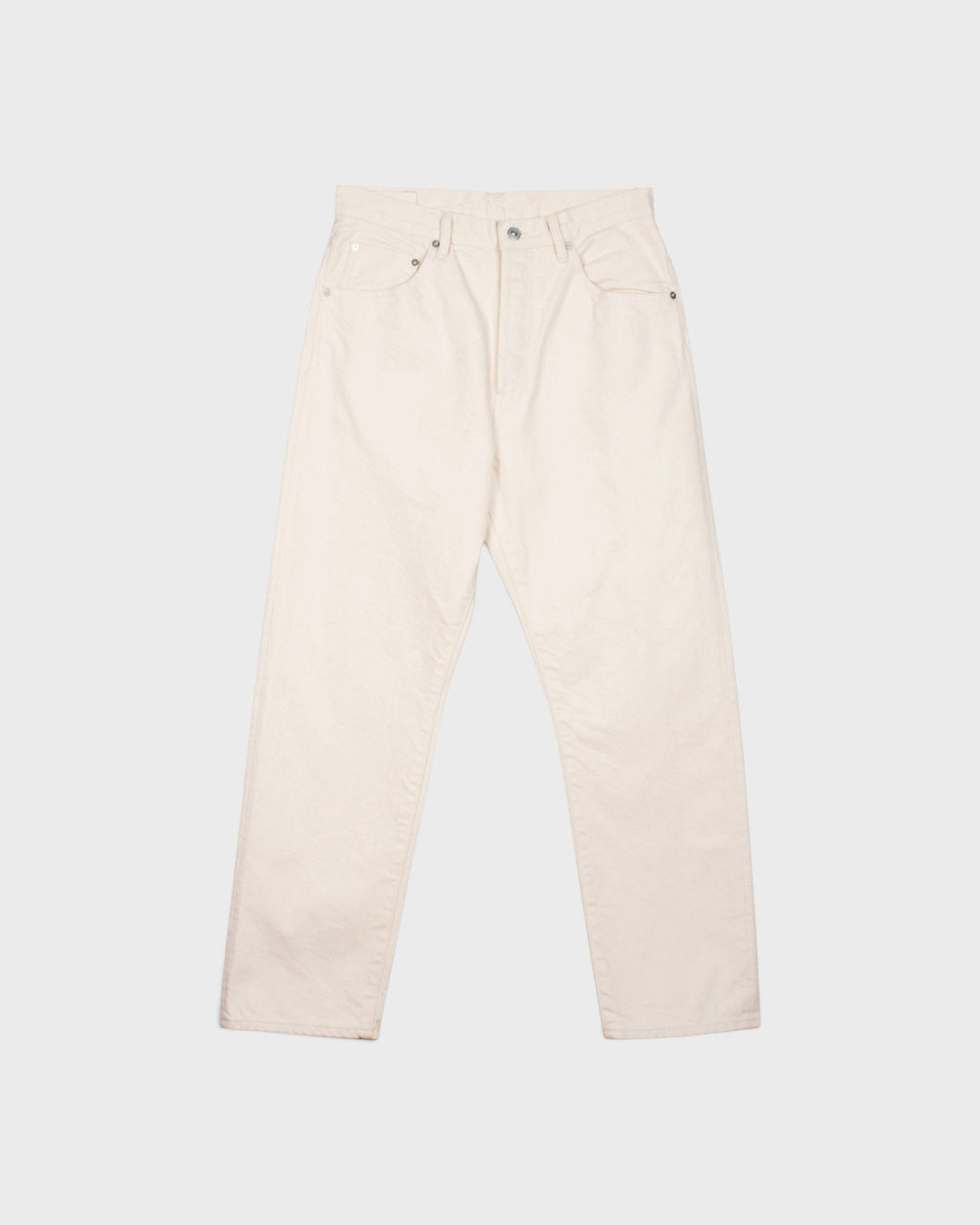 Denim01 Loose Tapered Jeans Ecru