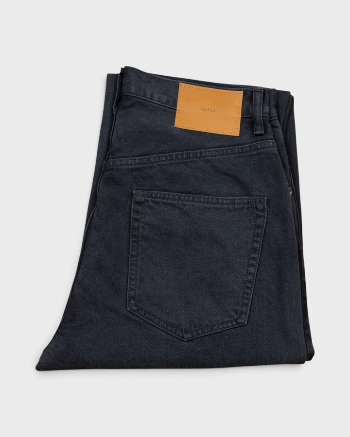 Denim01 Loose Tapered Jeans Fade Black
