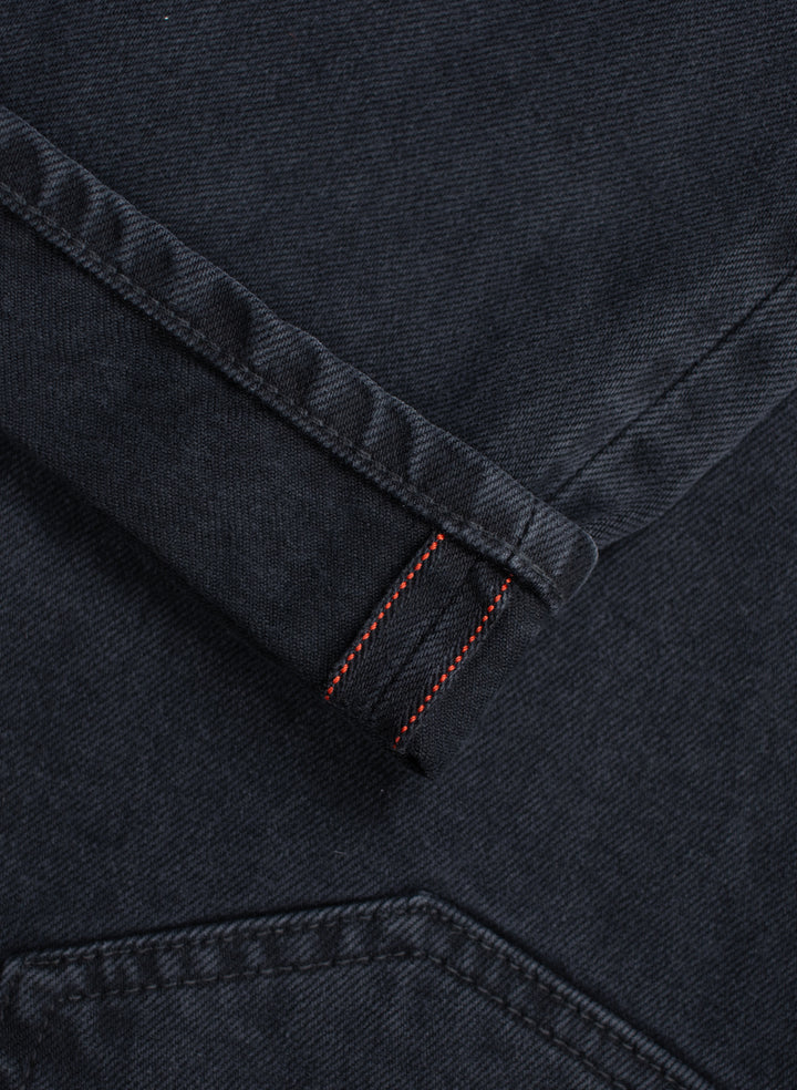 Denim01 Loose Tapered Jeans Fade Black
