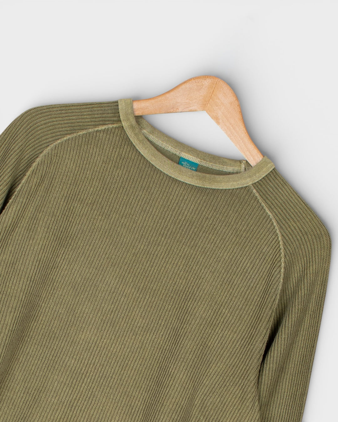 Long Sleeve Rib Knit P-Sage
