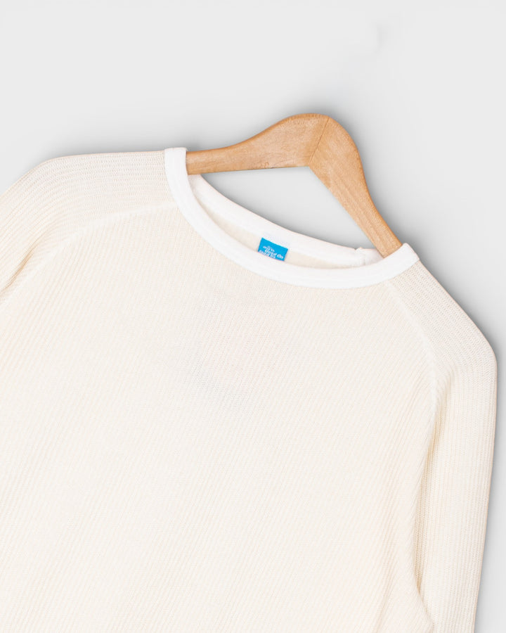 Long Sleeve Rib Knit P-Natural
