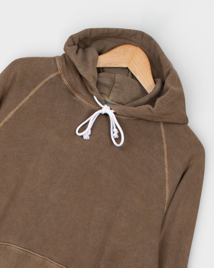 Raglan Pullover Hood Sweat P-Brown