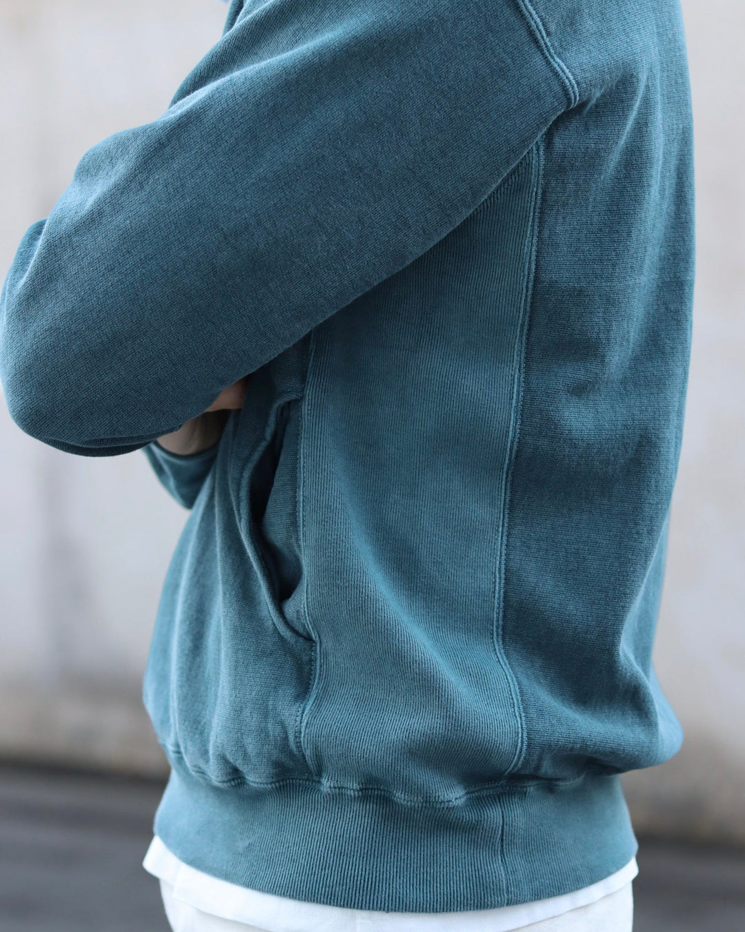 Heavy Pullover Hood Sweat P-Slate — look 4