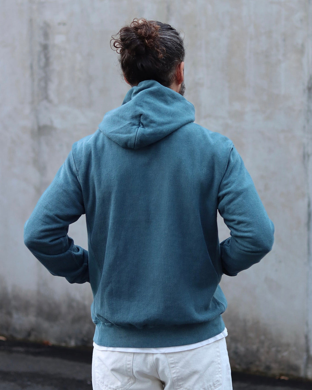 Heavy Pullover Hood Sweat P-Slate — look 5