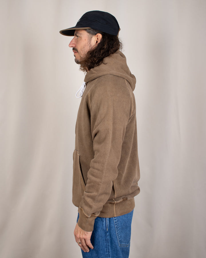 Raglan Pullover Hood Sweat P-Brown