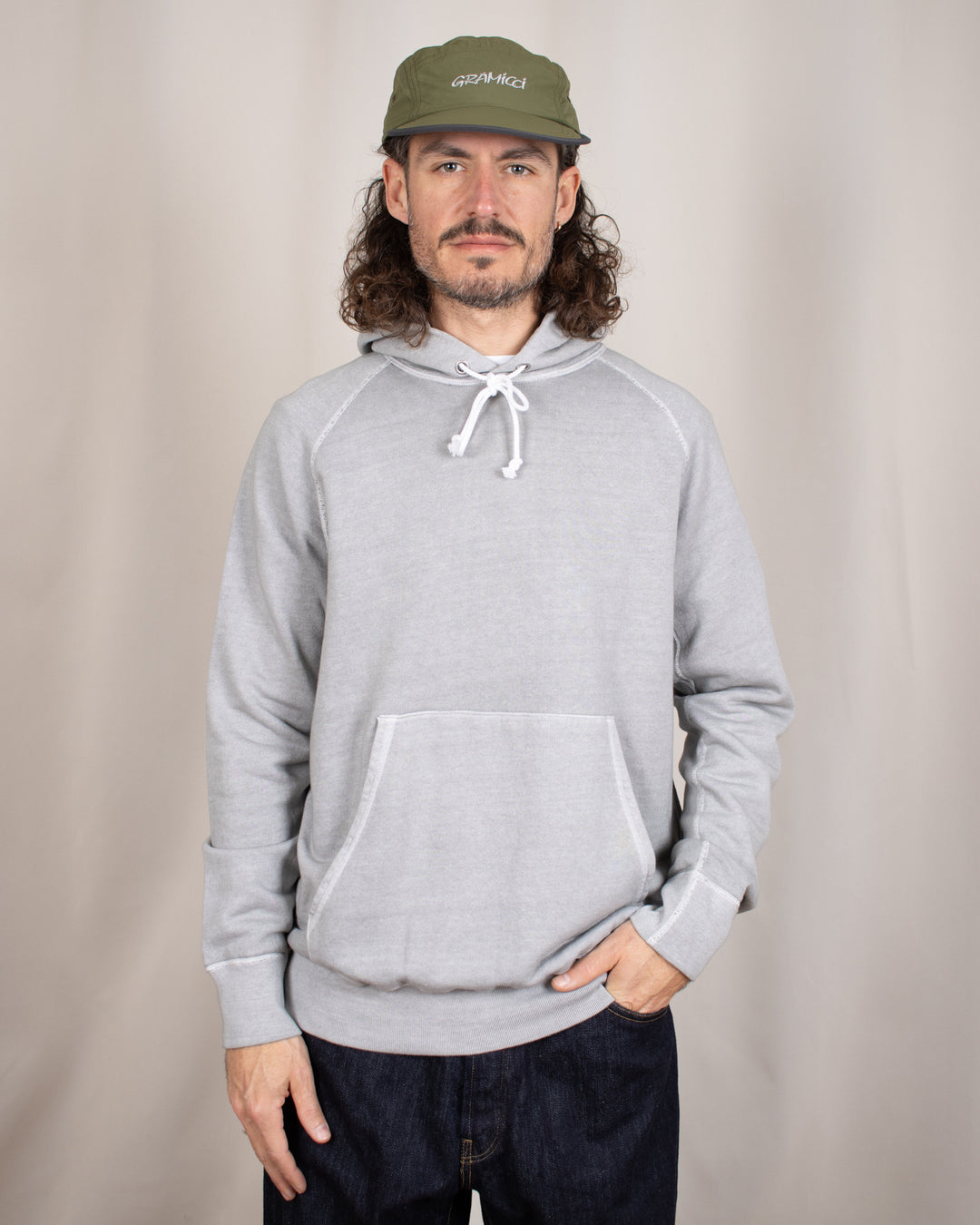 Raglan Pullover Hood Sweat P-Ash