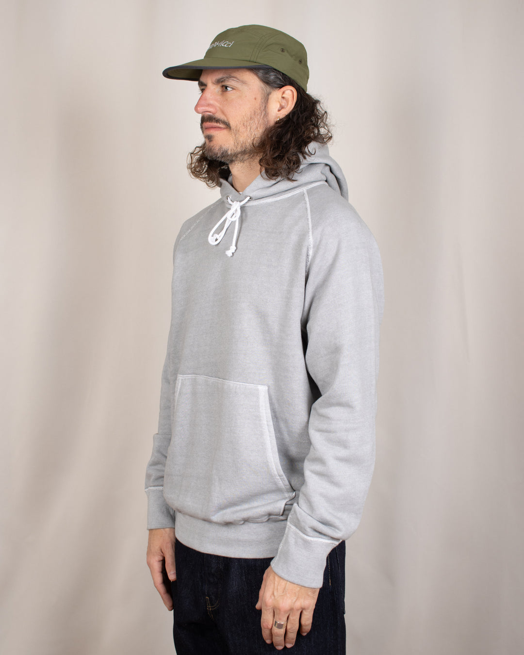 Raglan Pullover Hood Sweat P-Ash