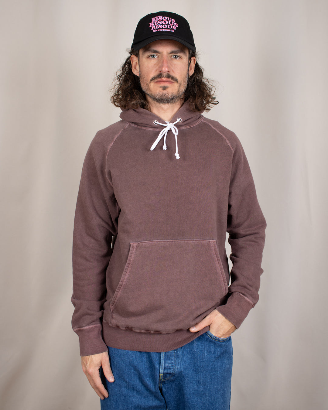 Raglan Pullover Hood Sweat P-Bordeaux