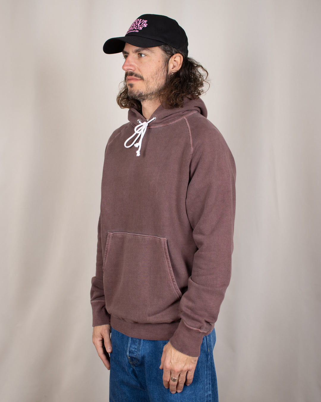 Raglan Pullover Hood Sweat P-Bordeaux
