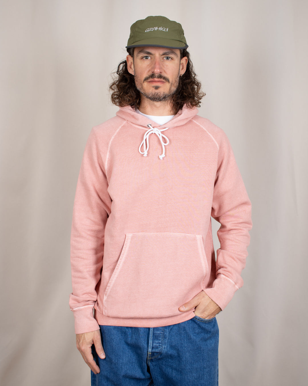 Raglan Pullover Hood Sweat P-Coral