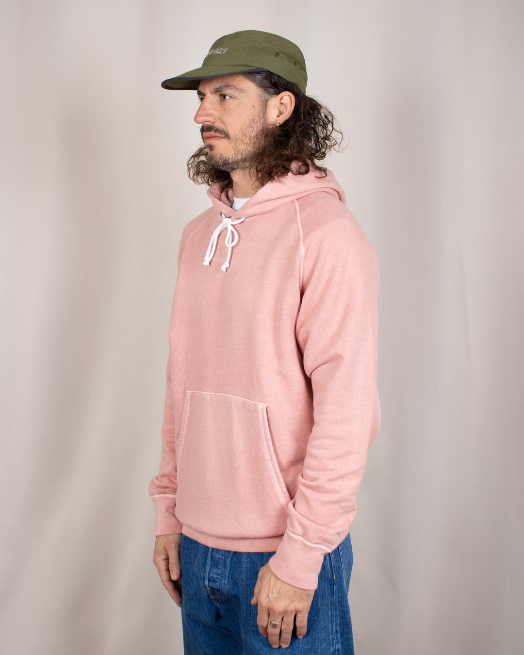 Raglan Pullover Hood Sweat P-Coral